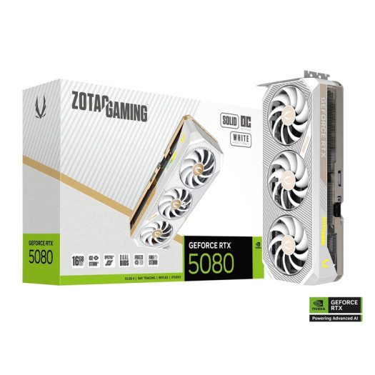 GPU - ZOTAC GAMING GeForce RTX 5080 SOLID OC White Edition - ZT-B50800Q-10P